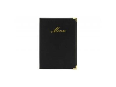  Prot&egrave;ge menu format A5 - 4 vues - Noir