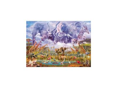 SCHMIDT SPIELE Puzzle 1000 pi&egrave;ces - Animaux autour d'un point d'eau