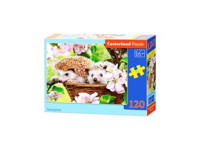 CASTORLAND  - B-13319-1 - Puzzle - H&eacute;risson au Printemps - 120 Pi&egrave;ces
