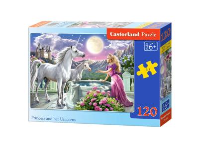 CASTORLAND  - B-13098-1 - Puzzle - Princesse et Licornes - 120 Pi&egrave;ces
