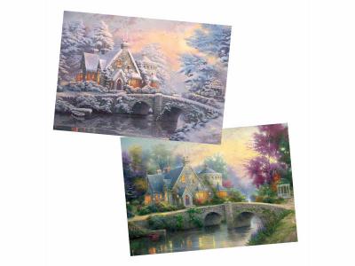 SCHMIDT  Spiele - 59468 - Lamplight Manor - Hiver - 2 X 1000 Pi&egrave;ces