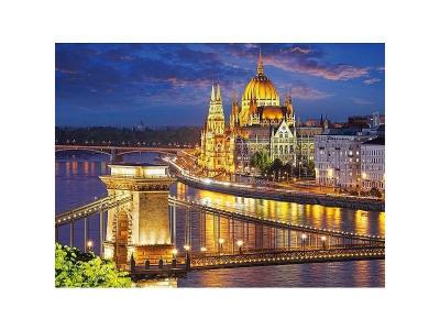 CASTORLAND  Vue de Budapest au cr&eacute;puscule, puzzle 2000 pi&egrave;ces- - Puzzl