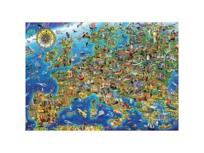 EDUCA  Borras 500 Pieces Mapa De Europa Wooden Puzzle Multicolore