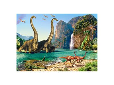 CASTORLAND  Dans le Dinosaurus World, puzzle 60 pi&egrave;ces - - Puzzle