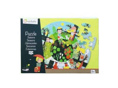 AVENUE MANDARINE Puzzle grande taille 40 pi&egrave;ces Les saisons 