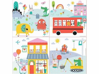 EDUCA  - Lemon Ribbon. 4 Puzzles Progressifs (12-16-20-25 pi&egrave;ces). +3 Ans. Ref. 18061