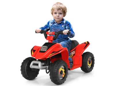 Quad buggy electrique pour enfant 6 v 4,5 km-h max voiture pour enfants de 3 ans+ rouge