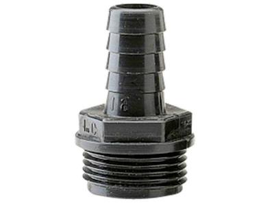 RIBIMEX Raccord droit cannel&eacute; filet&eacute; 1"" m&acirc;le pour tuyau D. 19 mm - PRRAC1MX19 - Ribiland