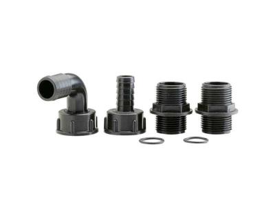 RIBITECH Ribiland 01552 - Raccord pour Pompe 1"" - Lot de 4 - Noir
