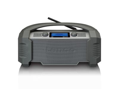 LENCO Radio DAB+/FM (IP54) avec Bluetooth&reg;  ODR-150GY Noir-Gris