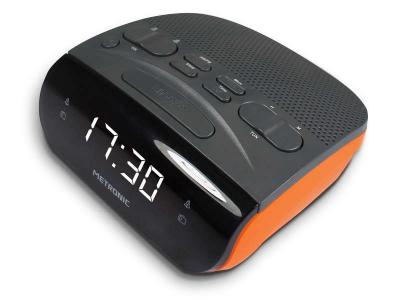 METRONIC Radio r&eacute;veil Duo Colors Double alarme - orange