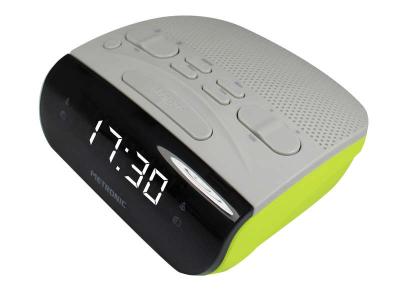 METRONIC Radio-r&eacute;veil AM/FM double alarme - vert Duo colors - 477035