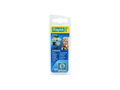 RAPID Lot de 20 oeillets acier Diam.4 