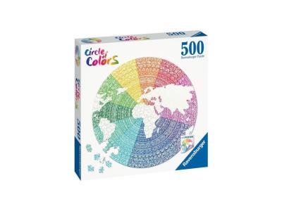 RAVENSBURGER Puzzle rond 500 pi&egrave;ces  Mandala Circle of Colors