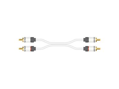 REAL CABLE  2RCA-1/5M00 C&acirc;ble Audio Double Blindage 5 m Blanc