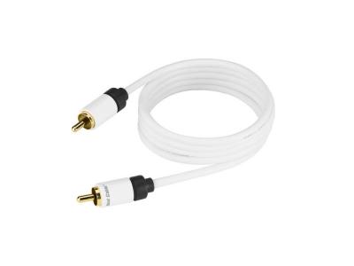 REAL CABLE SUB-1/2M00 C&acirc;ble Subwoofer Double Blindage 2 m Blanc