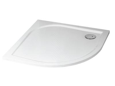 ONDEE Receveur HESTIA - Antid&eacute;rapant - 1/4 cercle 90cm - R&eacute;sine - Blanc - Extra-plat