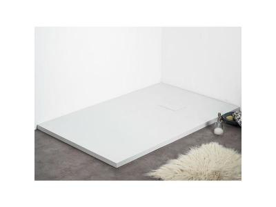 STANO Receveur de douche 90 x 150 cm extra plat PIATTO en SoliCast&reg; surface ardois&eacute;e blanc