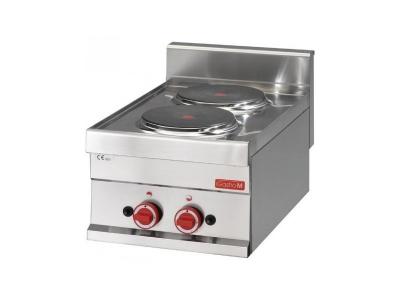 GASTRO M R&eacute;chaud Electrique Professionnel - 2 plaques - 3 kW -  - Acier inoxydable x600xmm