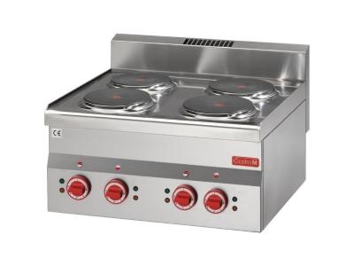 GASTRO M R&eacute;chaud Electrique Professionnel - 4 plaques - 6 kW -  - Acier inoxydable x600xmm