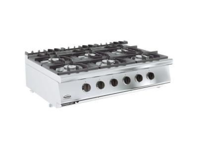 GENERIQUE R&eacute;chaud Gaz Professionnel de 2 &agrave; 6 Feux Vifs - Gamme 700 - Combisteel - - Acier inoxydable1200x700 1200x700x300mm 
