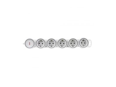 REV  Supraflex Power Strip 5 Sockets 1.4 M Blanc
