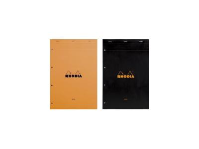RHODIA Bloc agraf&eacute; 80 feuillets Perfo  N&deg;20 SY Orange