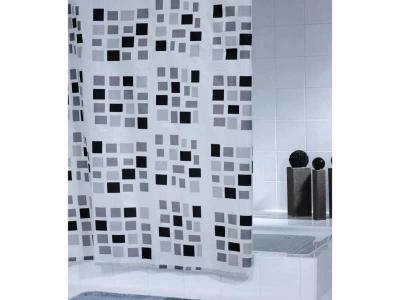 RIDDER  Aquamod 140320 Rideau de douche textile Noir/gris 180 x 200 cm