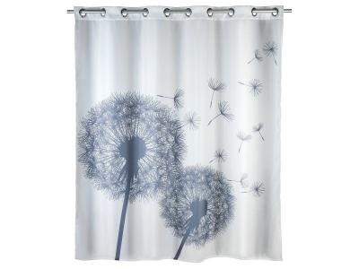 WENKO Rideau de douche anti-moisissure astera - polyester - 180 x 200 cm - gris