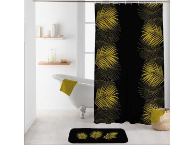 PARIS PRIX Rideau de Douche Imprim&eacute; Orbella 180x200cm Noir