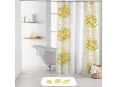 DOUCEUR D INTERIEUR Rideau de Douche Imprim&eacute; Orbella 180x200cm Blanc