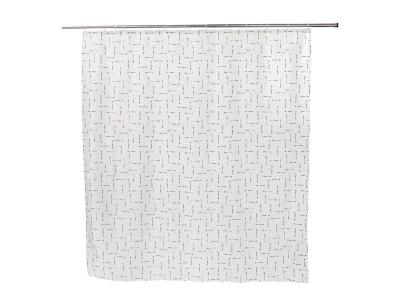 ALLIBERT Rideau de douche design arrow black - 180 x 200 - blanc