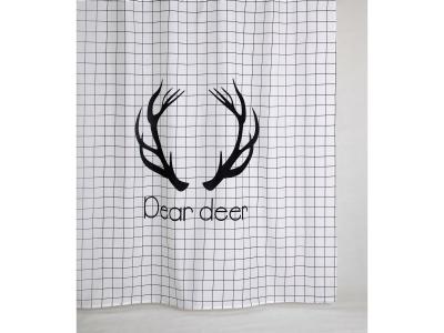ALLIBERT  - Rideau de douche design DEAR - 180 x 200 - Blanc - Dear