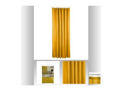 FIVE SIMPLY SMART Five - Rideau de Douche en Polyester Jaune Moutarde L180 x H 200 cm