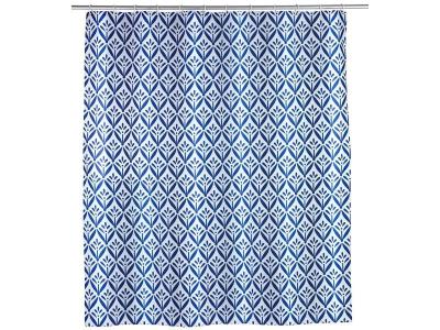 WENKO Rideau de douche design marin Lorca - Polyester - 180 x 200 cm - Bleu
