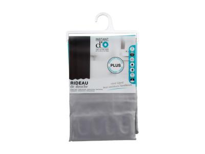 PARIS PRIX Rideau de douche - Polyester - 180 x 200 cm - Gris