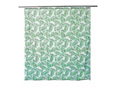 ALLIBERT Rideau de douche tropical oural - 180 x 200 cm - blanc