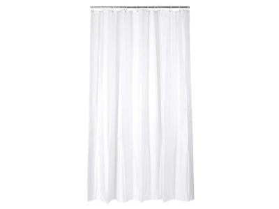JJA Rideau de douche Blanc 180 x 200 cm anneaux inclus