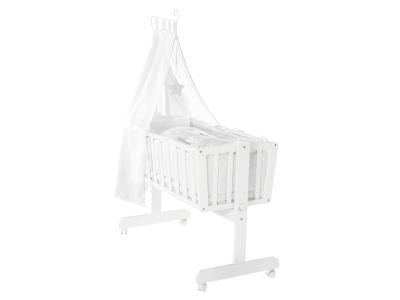 ROBA  Berceau ""Fox et Bunny"" 40x90 + &Eacute;quipement Complet - Bois Blanc