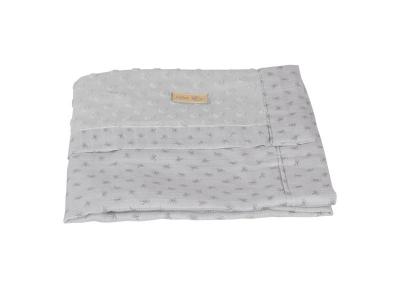 ROBA Couverture B&eacute;b&eacute;  Lil Planet - Gris Argent&eacute; - 80x80 Cm - Coton Biologique