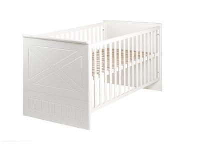 ROBA  Lit B&eacute;b&eacute; &Eacute;volutif ""Constantin"" - 70x140 cm - R&eacute;glable en Hauteur  - Blanc
