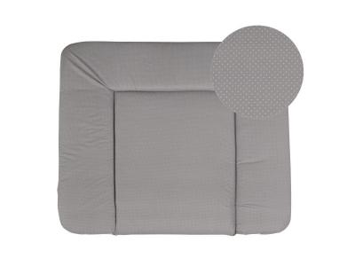 ROBA  Matelas &agrave; Langer Doux Dotty - 85x75 cm -Rev&ecirc;tu PU gris