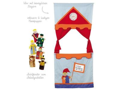 ROBA Portique de th&eacute;&acirc;tre de marionnettes Rouge