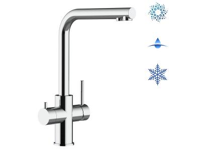 VIZIO Robinet De Cuisine 5 Voies Mitigeur En Acier Inoxydable Chirurgical Poli - Bec Pivotant 360&deg;- &Agrave; Utiliser Avec Les Filtres &Agrave; Eau/gaz&eacute;ification/r&eacute;frig&eacute;ration 