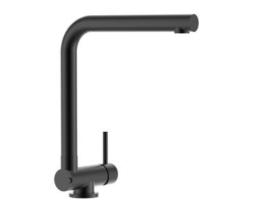 VIZIO Robinet De Cuisine Mitigeur Noir Mat Rabattable Sous Fen&ecirc;tre 60mm Bec Pivotant 360&deg; 