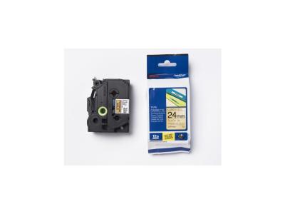 BROTHER Ruban  - TZEPR851 - 24mm Noir sur fond Or Premium - Qt 1