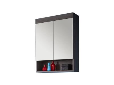 RUNNER Armoire de toilette m&eacute;lamin&eacute; L 58 cm - Gris cendr&eacute;