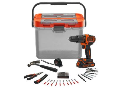 DEFIBRICO Black & Decker Bcksb05-qw Hammer Drill And Accessories Kit Orange