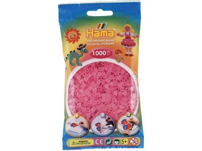 HAMA Sachet de 1000 perles  midi : rose transparent 