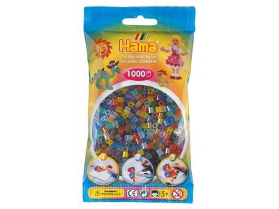 HAMA Perles &agrave; repasser , couleurs transparentes assorties, 1000 pi&egrave;ces